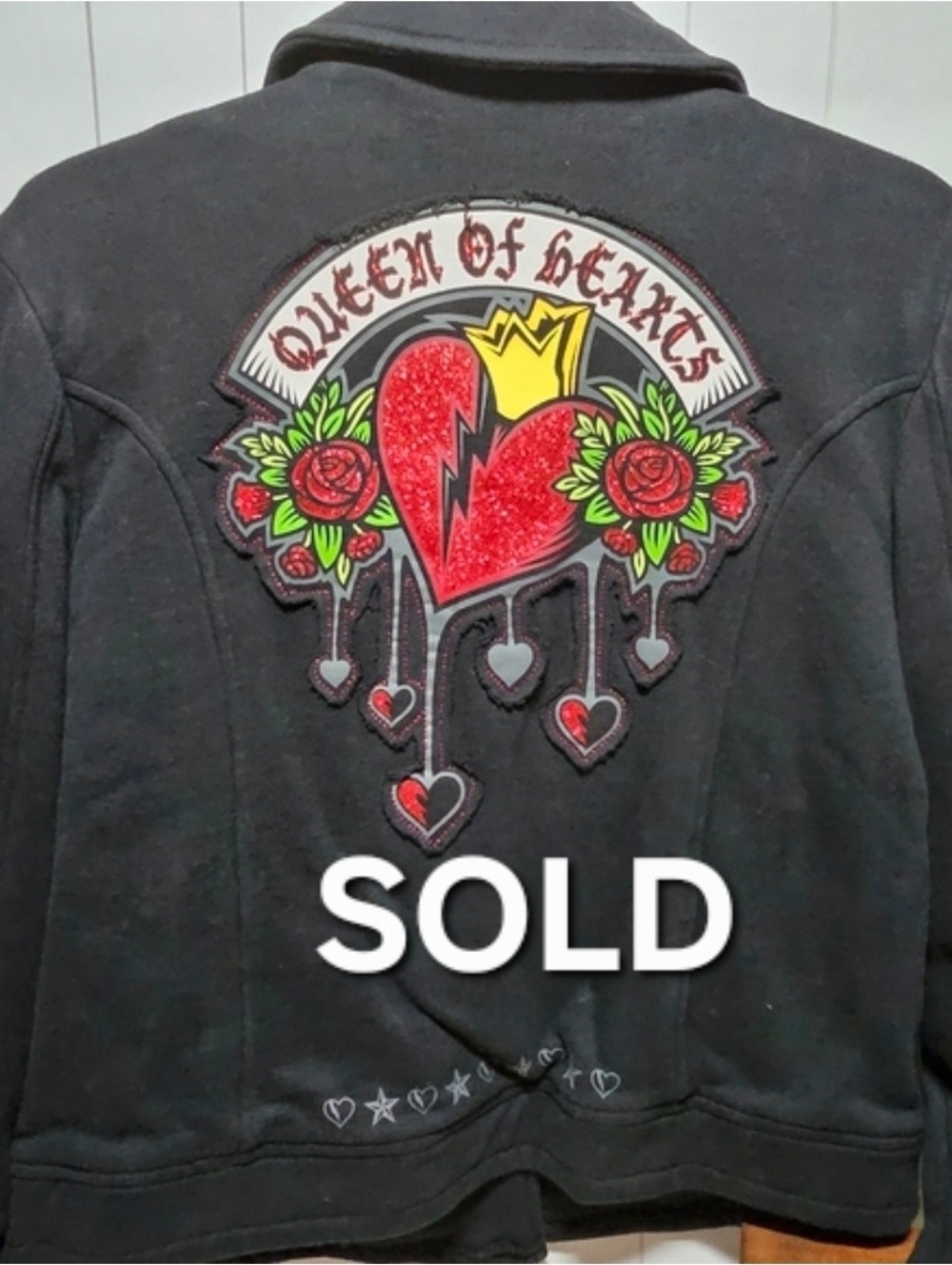 SOLD Disney Parks Jacket Alice In Wonderland Queen Of Hearts Disney Villain L